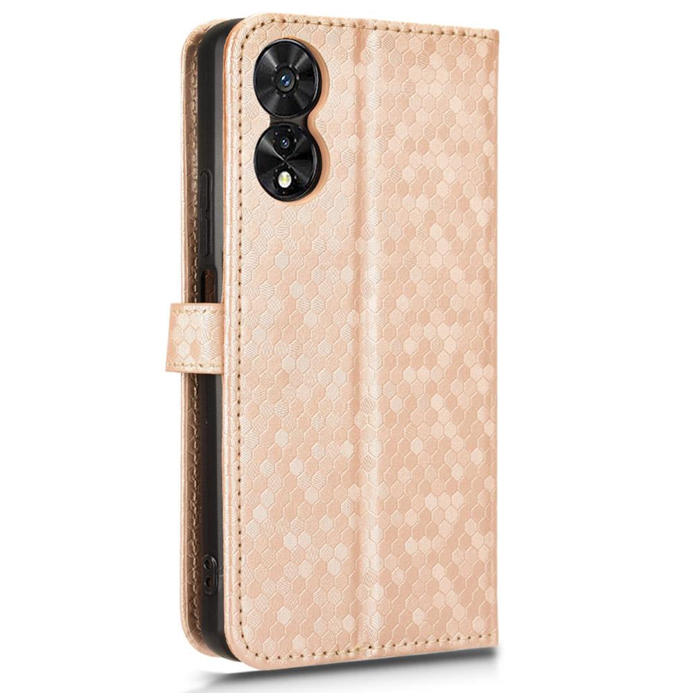 For TCL 505 Wallet Phone Case Dots Pattern PU Leather Flip Cover