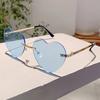 Cute Heart Shape Sunglasses Fashion Vintage Rimless Solid Color Shades Women Retro Trendy Brand Design Beach Sun Glasses