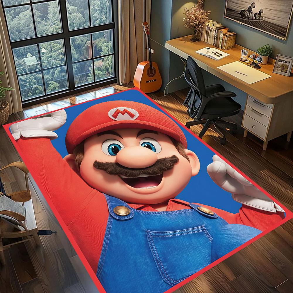 Mario anime character Carpet for Living Room Bedroom Home Decor Cool Movie Mat Play Floor Mat