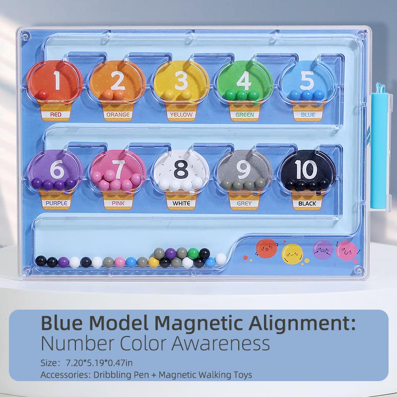

Montessori Children Toys Magnetic Digital Bead Maze Toy Number Color Classification Counting Recognition Operation Puzzle Games