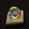 Rainbow Mystic Topaz Gemstone 215 Carat Lab-Created Pear Cut Huge Size CERTIFIED