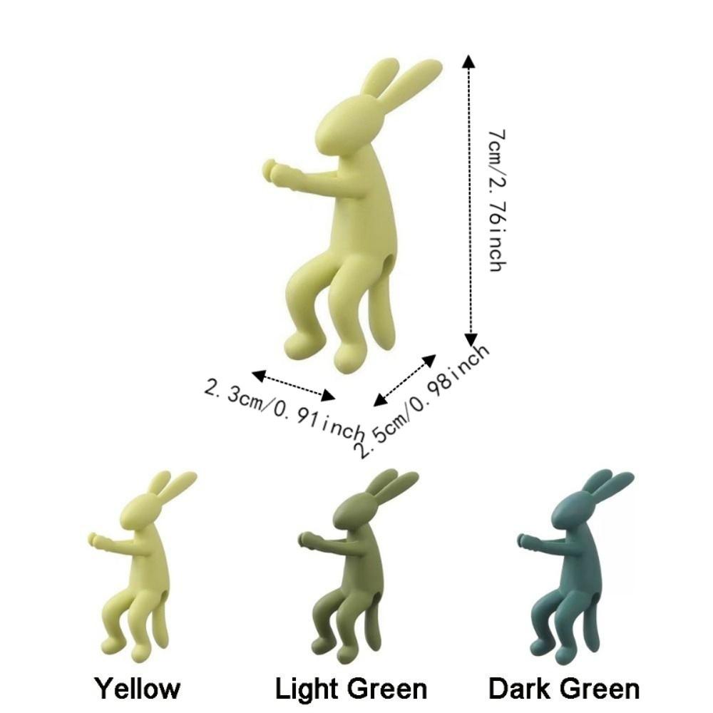 3PCS Plastic Rabbit Shaped Plant Stem Support Decorative Hydroponic Stabilizer  Vase Plant Decor