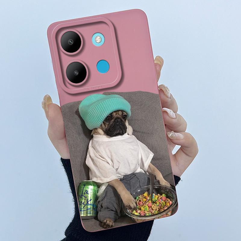 For Infinix Smart 7 Plus X6517 Phone Case Smart 7Plus Soft Silicone Coque Sweet Lovely Funny Cool Printing Protective Back Cover