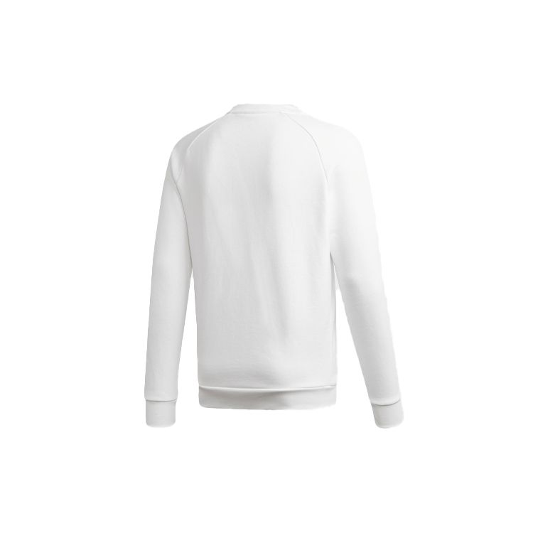adidas Originals Trefoil Casual Pullover Sweatshirt, Men Long Sleeve Sports Daily Tops White ED6208