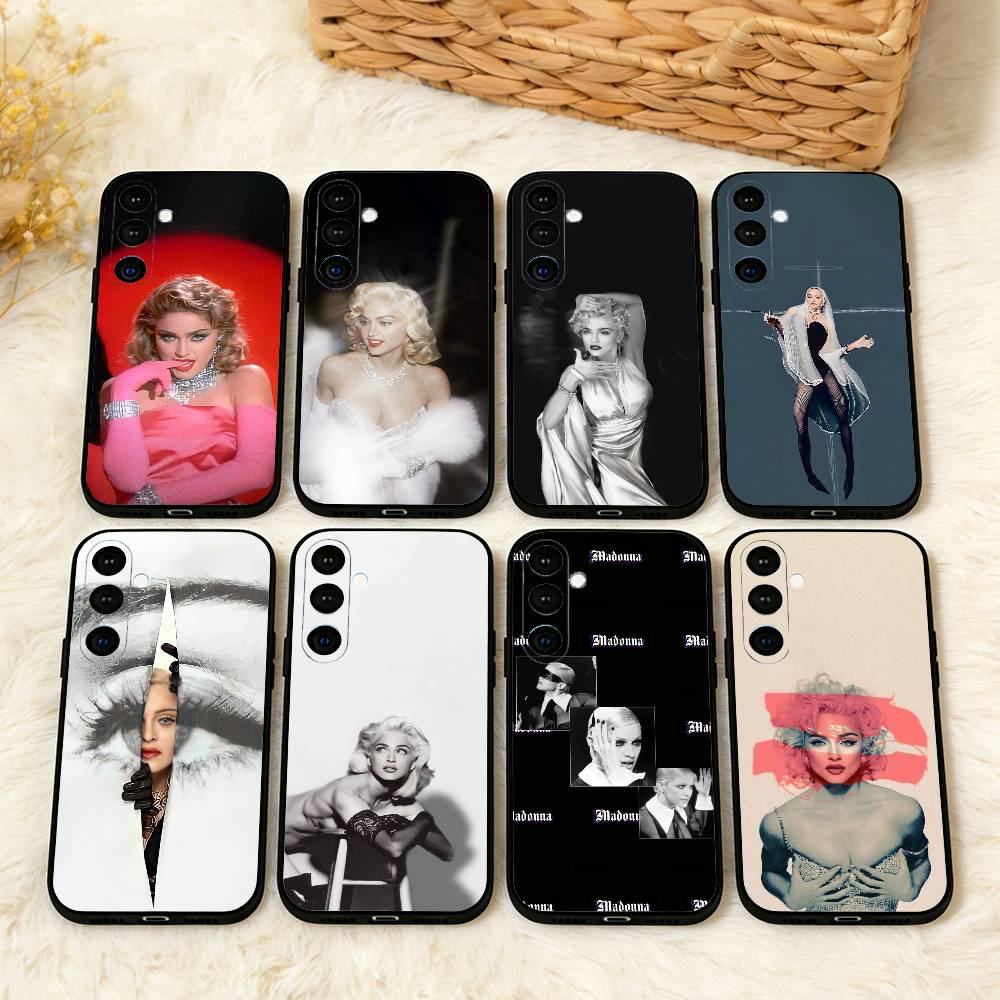 Singer M-Madonna Phone Case For Samsung A73,72,71,A52,51,40,41,A22,A32,31,A13, Soft Black Shell