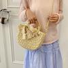 Small Fresh Flower Woven Bag 2025 New Style Seaside Vacation Beach Shoulder Portable Straw Vegetable Basket