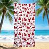1Pc Christmas Winter Festive Beach Towel Quick Dry Multiuse For Beach Pool Gym Yoga Home Travel Christmas Halloween Xmas Gift S1101