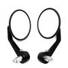Fireyouracing Pair of Motorcycle Bar End International Universal Handlebar Aluminum Alloy View Mirrors, E-Mark Certified, Mount, Color,