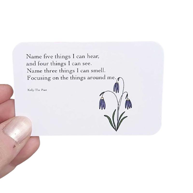 Kieszonkowa karta na lęk Zestaw kart z afirmacjami na lęk Prezenty na zdrowie psychiczne Wsparcie psychiczne Karty z podziękowaniami z kojącymi słowami