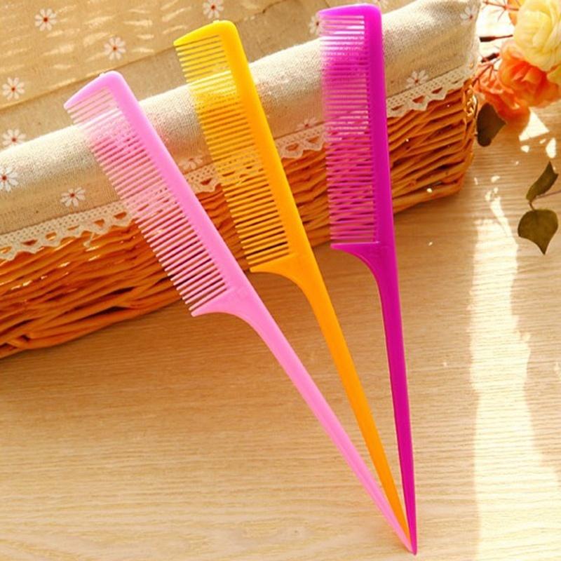 New 10pcs Pointed Tail Hair Styling Comb Antistatic Hair Dye Brush Barber Steel Needle Pin Rat Tip Combs Barber Accessories