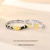Tichya Kleiner Prinz & Planet S925 Sterling Silber Unisex Offene Ringe - Nischen-Design