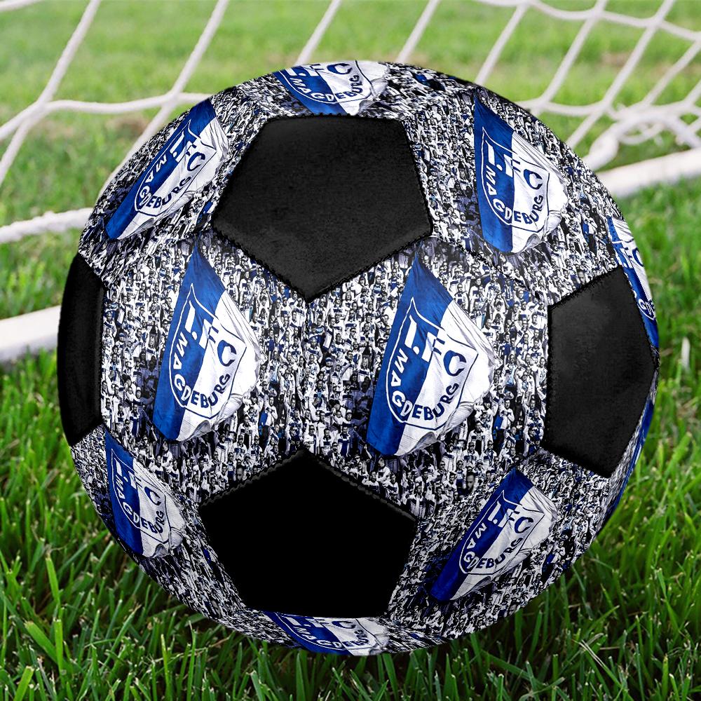 FC Magdeburg Fußball, bunt, für alle Altersgruppen geeignet, maschinengenäht, PVC-Material, Wettkampfqualität, langlebig und hoher Rückprall