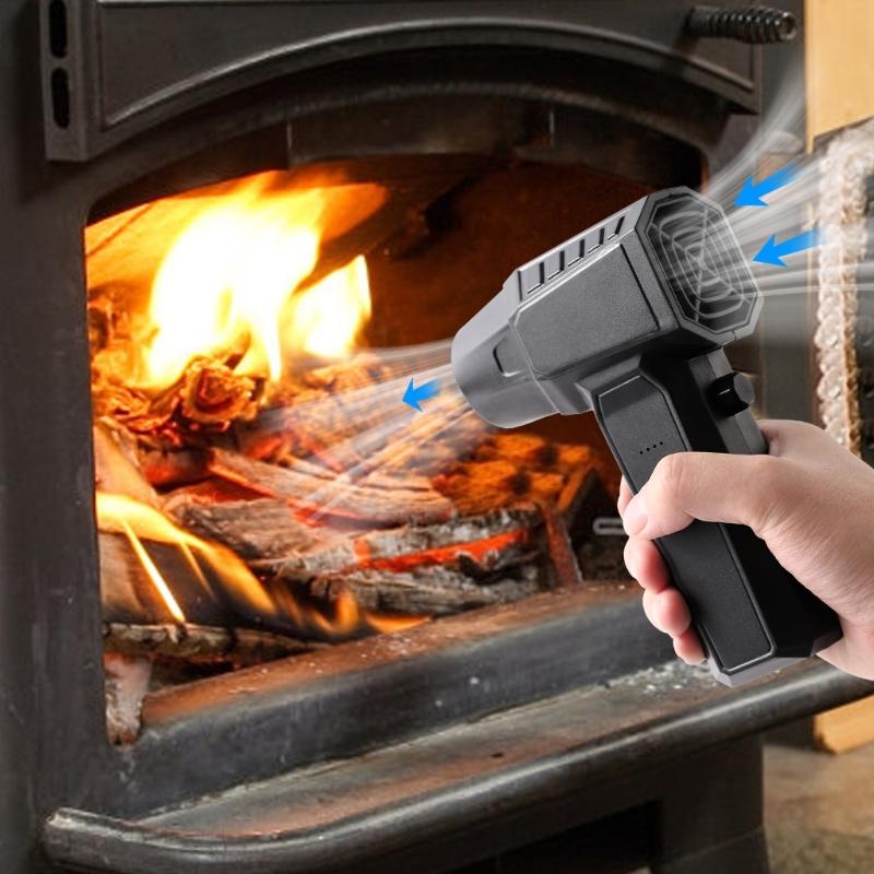 Cordless Blower 50000RPM Air Duster with Interchangeable Nozzles Light Weight Dust Blower for Outdoor Snow Use