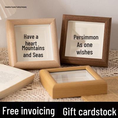 3D Hollow Wooden Luminous Square Photo Frame – Fits 4x6" Small Tabletop or Wall Display