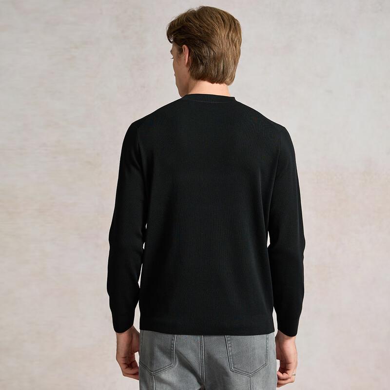 Luozi Men's Warm Round Neck Wool Sweater