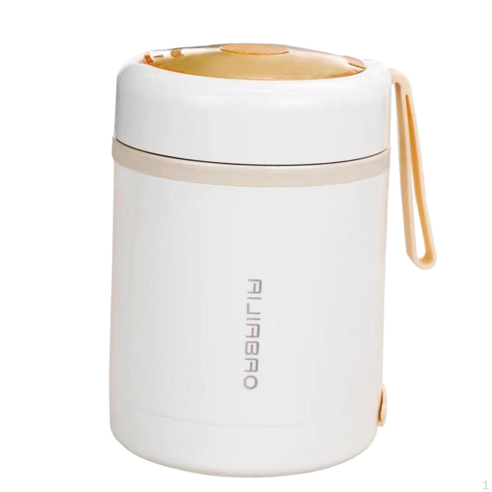 

Изолированный контейнер для пищевых продуктов, подогреватель, большая емкость, ланчбокс, портативный обед, USB с подогревом белый