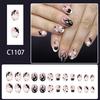 24Pcs Halloween Press On Nail,Almond Fake Nail Bat Acrylic Nail Glossy False Nail Stick On Nail Full Cover Fake Nail