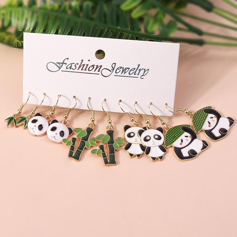 Cute Enamel Love Heart Drop Earrings for Women Girls Animal Flower Butterfly Earrings Kids Jewelry Set Gifts
