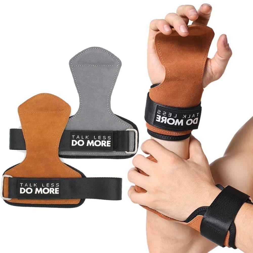 1 Pair Talk Less Do More Sports Wrist Pads Thicken Deadlift Power Straps  Gym/Fitness