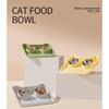 Raised Cat Feeding Double Bowls Nonslip Elevated Cat Water Bowl Food Container for Cat Dogs Small Pet Food Feeder Tray