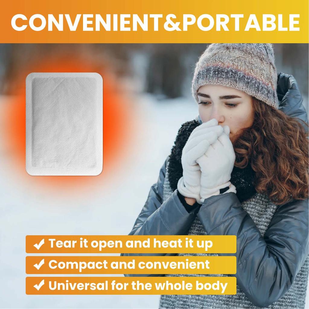 20Pcs Hand Warmer Disposable Self Heating Long Lasting Safe Adhesive Hand Warmer for Indoor Outdoor