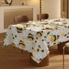 One Polyester Tablecloth, with a Bee Theme, Featuring Yellow Bee Patterns, for Autumn Harvest Festival Decoration.xzj
