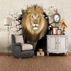 3D Embossed Lion Murals Wallpaper KTV Bar Cafe Background Kids' Room Wall Papers Brick Wall Mural