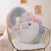 Soft Plush Rainbow Throw Pillow Stuffed Heart Pumpkin Hug Cushion Unicorn Plush Toy Massage Pillow for Girl Bedroom