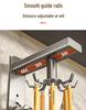 Wall-Mounted Rotating Hook & Storage Rack for Kitchen Utensils - Punch-Free Installation
