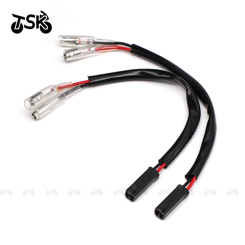 Turn signal marking line adapter plug connector for SUZUKI Hayabusa GSXR 1300 1999-2017 Rearview Mirror connector 2 power cords