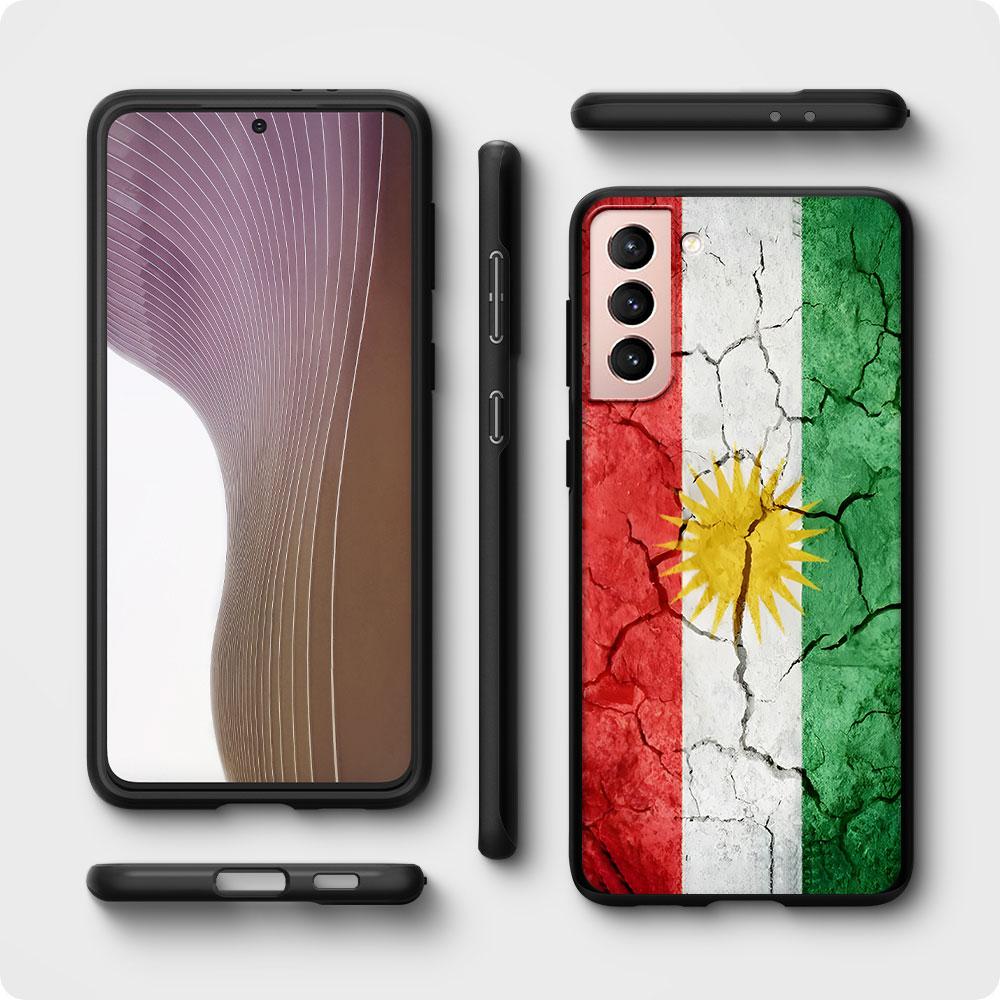 Kurdistan Flag Art Case for Samsung Galaxy S23 S21 S20 FE S24 S22 Ultra S10 S10e S9 Plus Soft Black TPU Phone Cover Bumper
