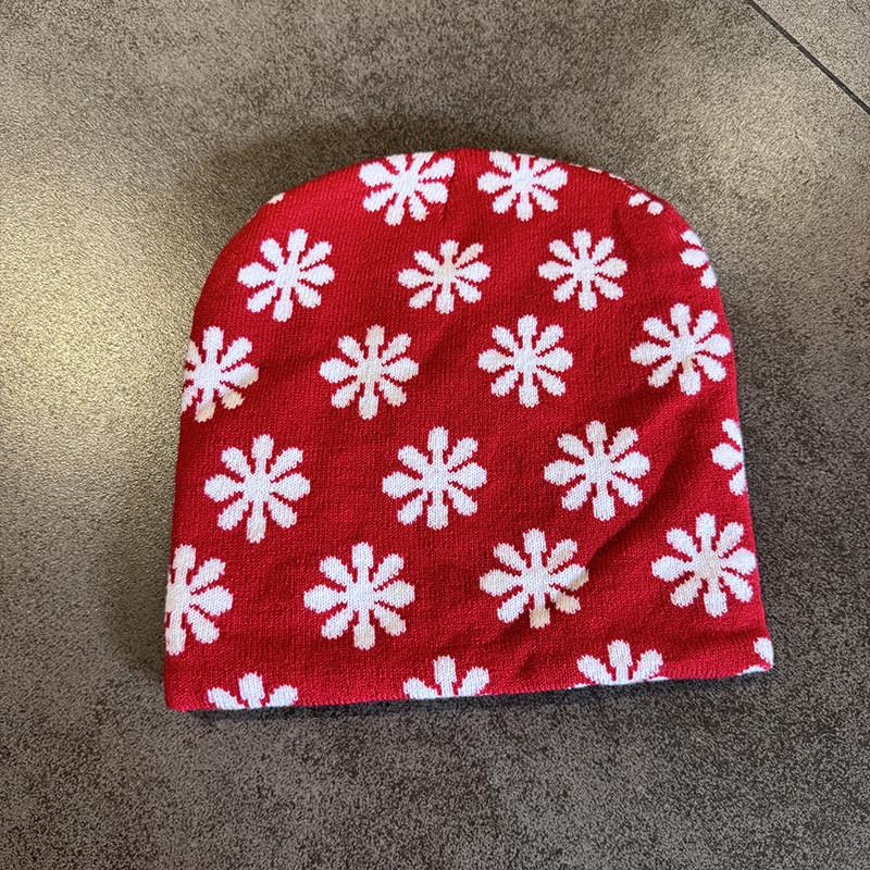 Color Fashionable Block Knitted Hat Acrylic Material Winter Streetwear Outdoor