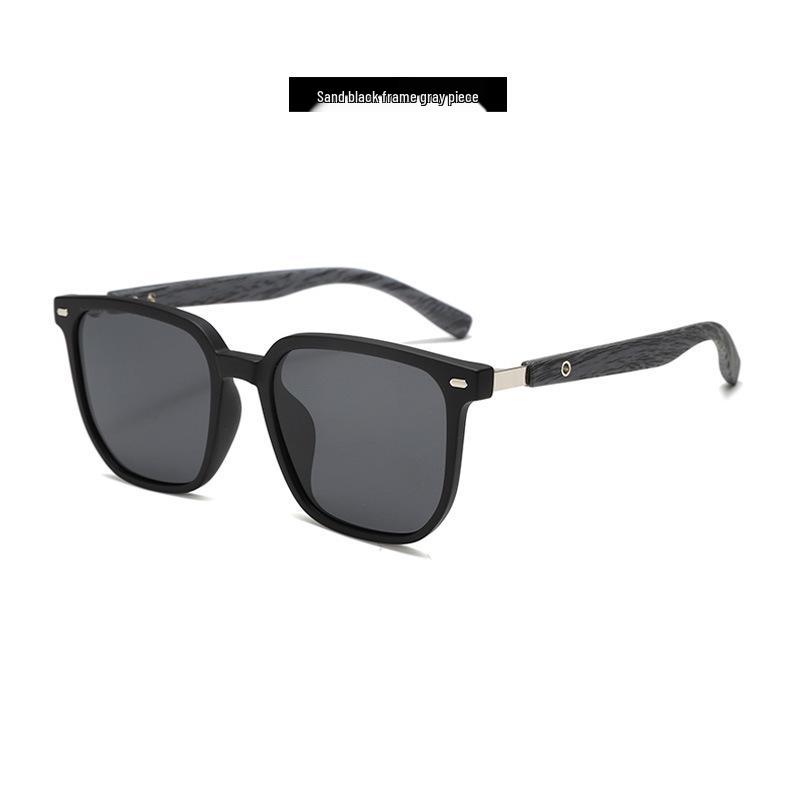 Avocado Green Polarized Women's Sunglasses with TR Frame & Wood Grain Legs - High-End Feel 2024