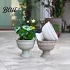 Large Pedestal Urn for Plants Plastic Planter Urn Tall Flower Pot Goblet-Shaped Plant Vintage Style Decorative Container Indoor Outdoor Garden Front