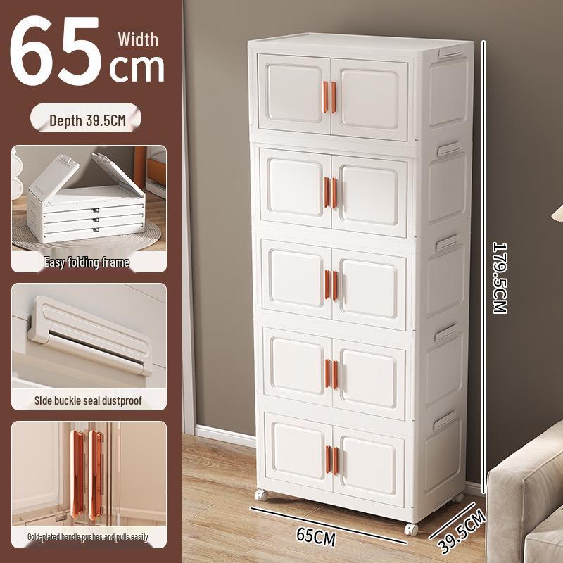 Foldable Children's Wardrobe: Plastic Organizer for Baby Clothes, Toys, Snacks
