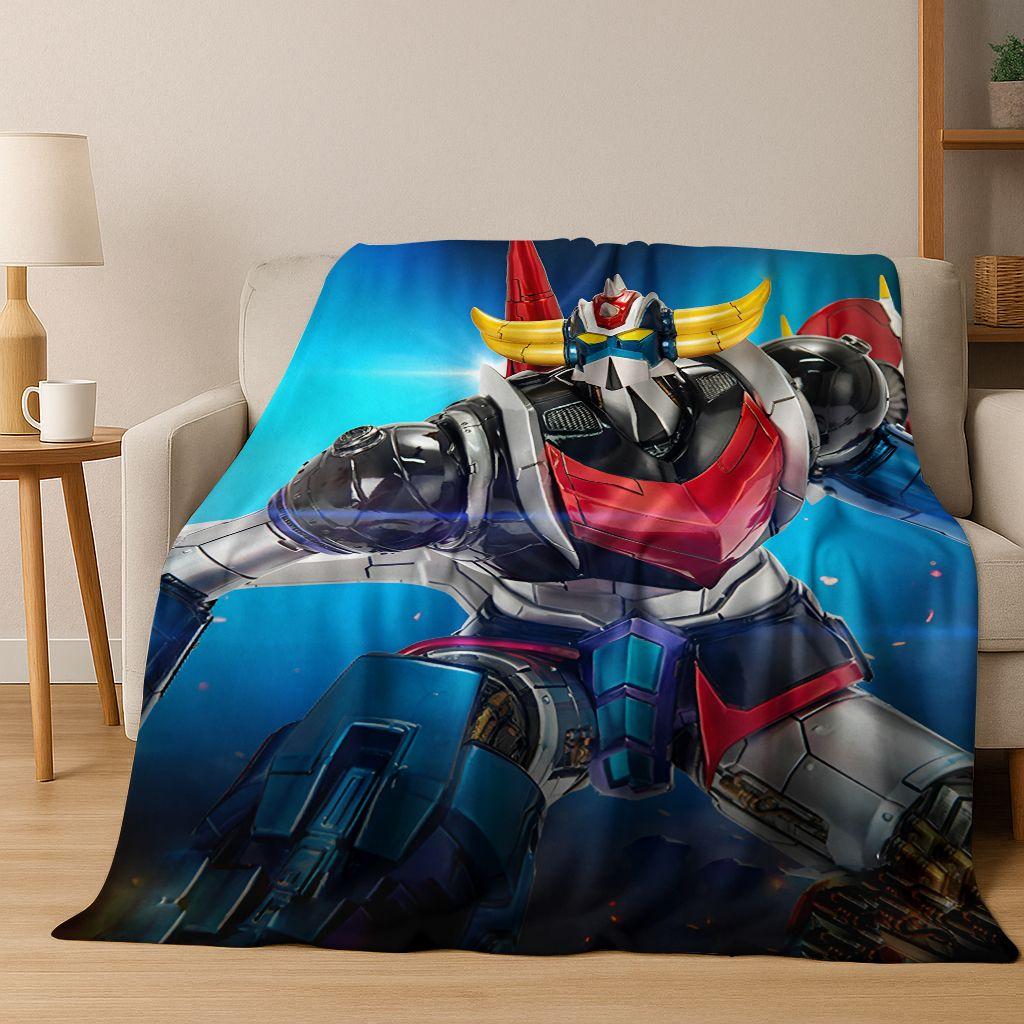 26 Style UFO Robot Grendizer U Cartoon Flannel Blanket,Cozy Soft Throw Blanket for Home Bedroom Bed Sofa Picnic Cover Gift Kid