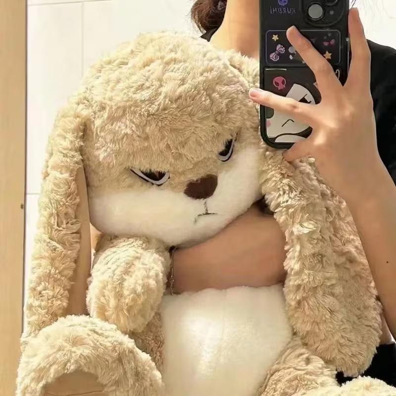 Peluche coniglio Grumpy Diu Diu da 11,8 pollici | Morbido coniglio pigro imbottito | Cuscino morbido da abbracciare | Regalo alla moda Kawaii per adolescenti/donne