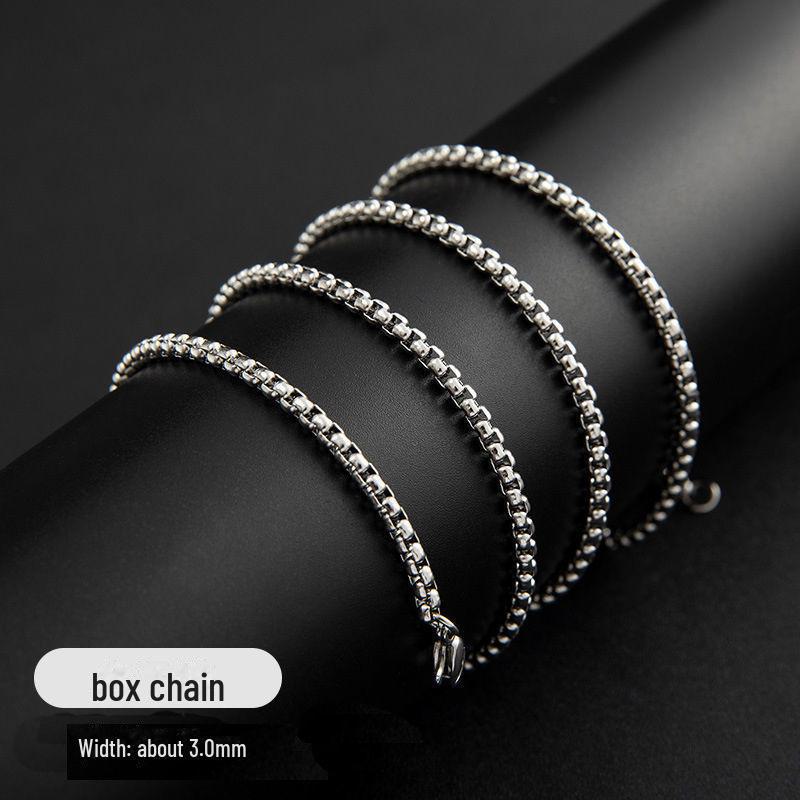 Unisex Halsband med Ormkedja i Titanstål i Koreansk Stil - Trendig Hip-Hop Accessoar