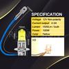 Ruiandsion 2 Stück H3 Halogen Scheinwerferlampe Nebelscheinwerfer 100W Gelb 64151 12336 Lampe