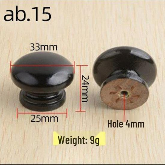 Solid Paulownia Wood Round Drawer & Cabinet Handle