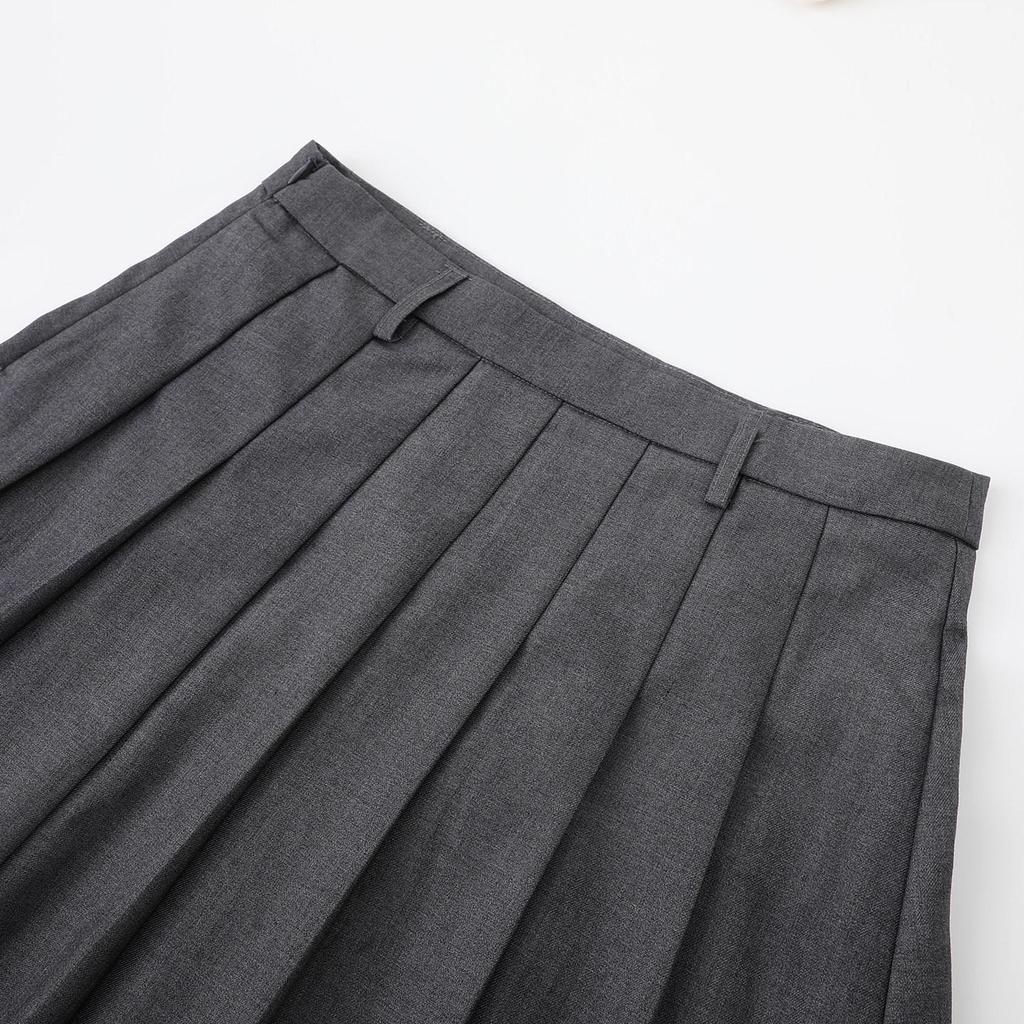 2026 French Ruffle Trim Cardigan & Pleated Skirt Fashion Set