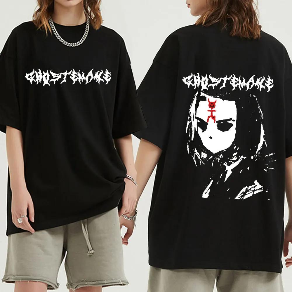 Hip Hop Metal Rock Goth T-Shirt GhostUnisexe Pattern Fashion Printed T-Shirt Street Harajuku Clothing Plus Size Cotton T-Shirt