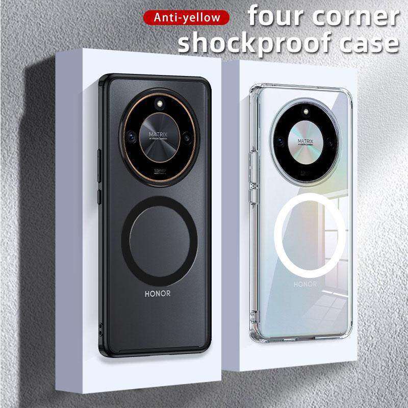 For Honor X50 Magsafe Magnetic Matte PC Phone Case For Huawei Honor 90 Pro Wireless Charging Adsorption Back Cover