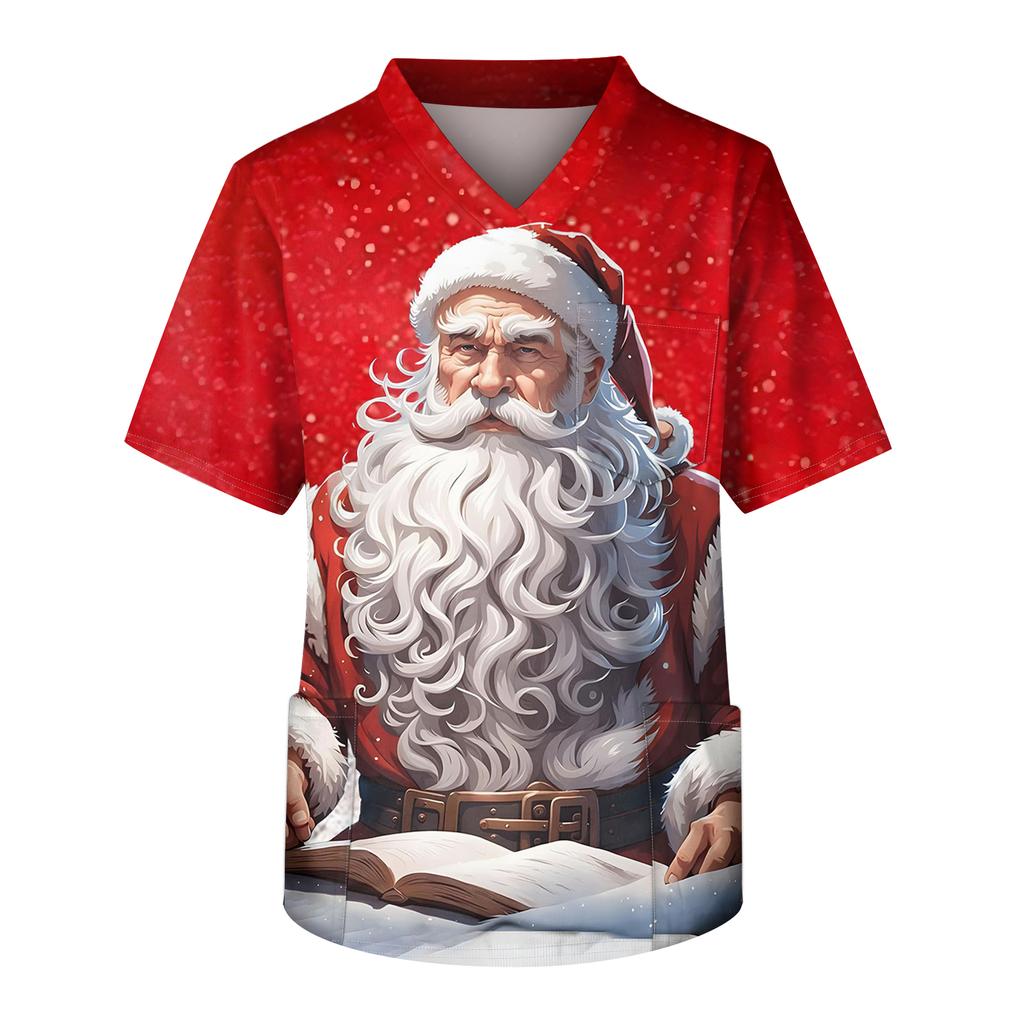 Pánská pracovní halenka s krátkým rukávem a výstřihem do V na hrudi