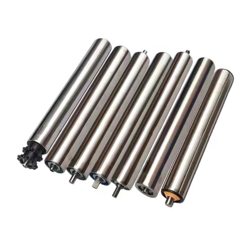 Stainless Steel Unpowered Conveyor Idler Roller with Rubber-Coated Sprocket