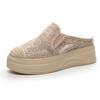 Fisherman Shoes Women's New Lace Mesh Outer Wear Cool Slippers Versatile Thick Soles Increase Height Breathable Casual Half Drag Tide