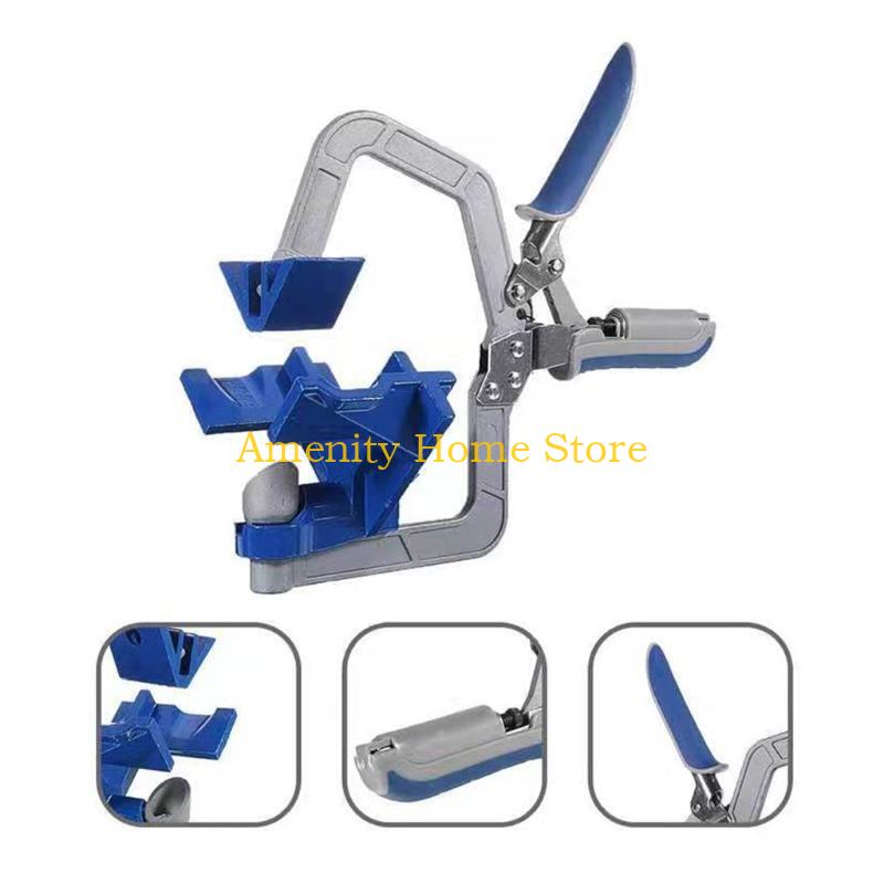 F26C Anti-skid Picture Frame Corner Clip Hand Tool T-Clamp for Water Pump Pipe Cable Steel Wire Clamp Table Wear-resistant