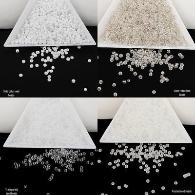 2mm White Glass Seed Beads for DIY Jewelry & Hairpin Crafting