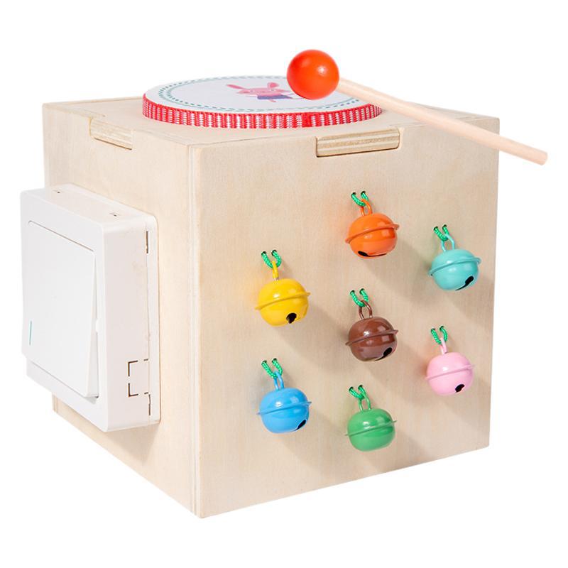 Wooden Multifunctional Musical Box: Educational Toy for Early Childhood (0-3 Years) with Percussion Drum