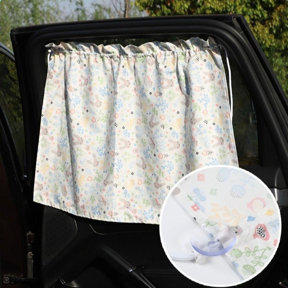 UV Protection Car Curtains Cute Cartoon Car Window Cover Creative Sunshade Curtain  Car Interior